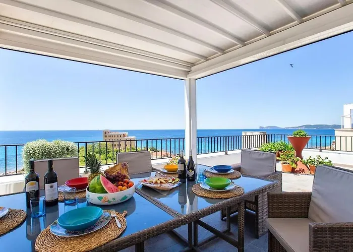 Attico Mir El Mar Con Spettacolare Terrazza Panoramica Vista Mare Апартаменты Альгеро