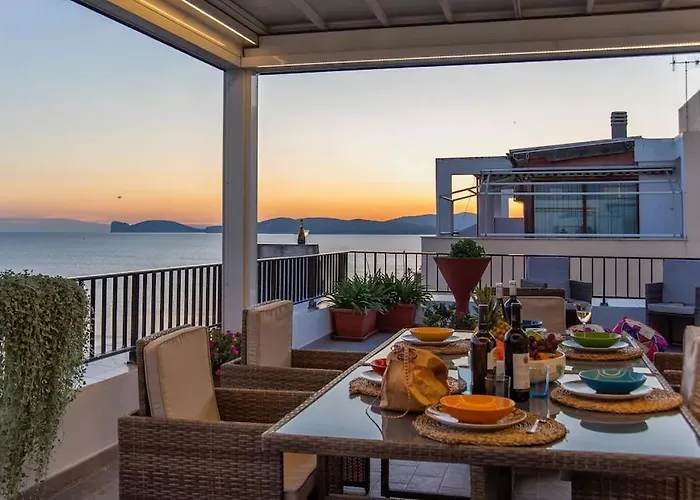 Апартаменты Attico Mir El Mar Con Spettacolare Terrazza Panoramica Vista Mare Альгеро